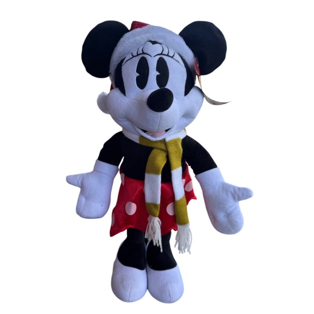 Disney Minnie Mouse Plush Holiday Cheer Christmas Themed 21" Stuffed Toy